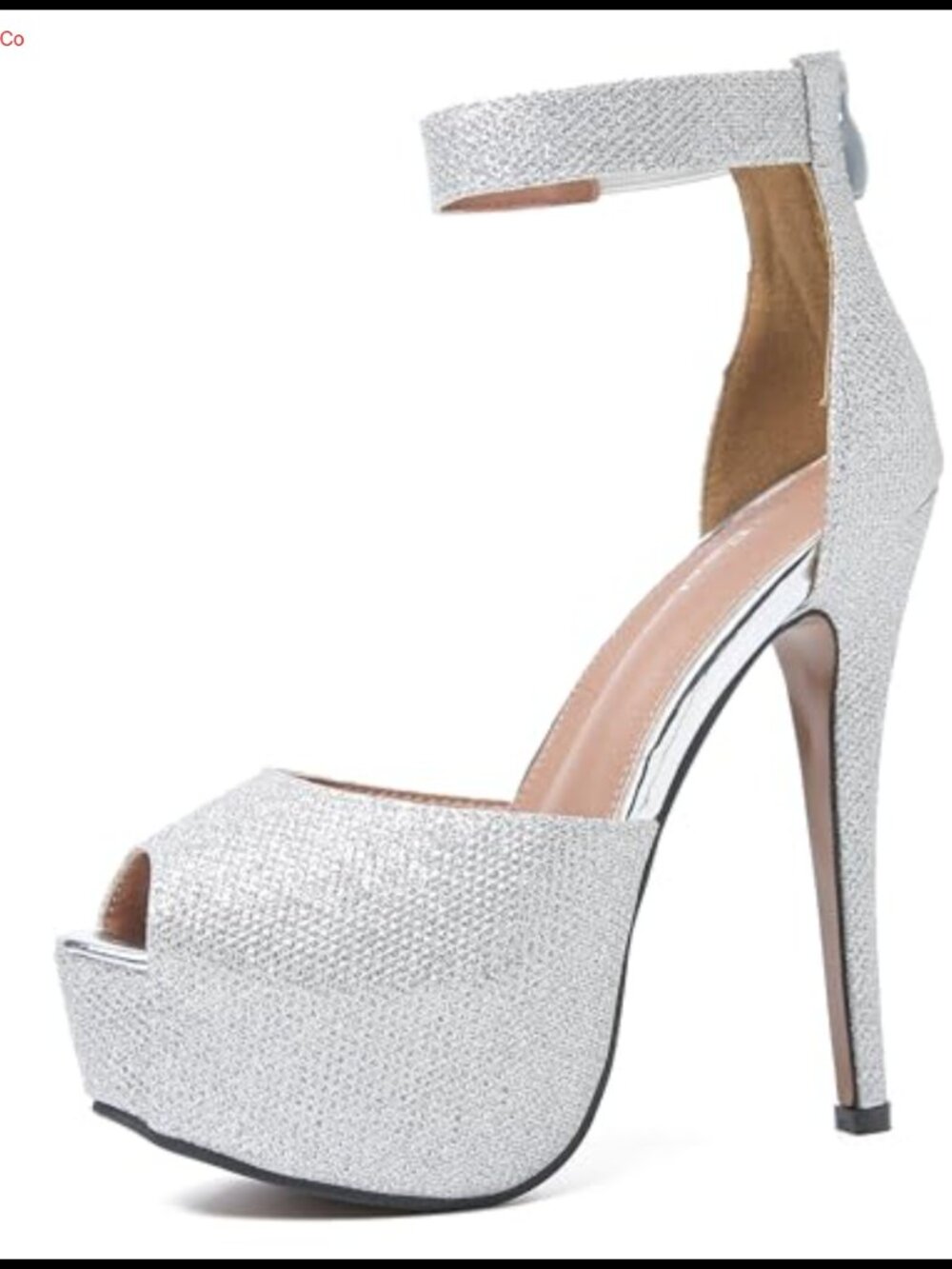 Faux Leather Peep Toe Platform Stiletto Heel Sandals Ankle Strap Wedding Party